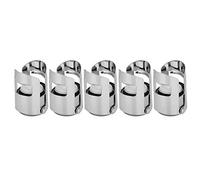 Generic Juego de 5 Tapones de Vino de Acero Inoxidable con Sellado de Silicona para una Conservación Eficaz del Champán en Bares y Discotecas