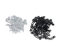 Generic Juego de 60 Cierres de Hebilla Deslizante con Conector Oculto para Muebles para Combinación de Armario, Práctico Cierre Deslizante con Tornillo para Librerías, Material de Alta Calidad,