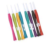 Generic Juego de 8 Ganchos de Ganchillo Ergonómicos para Manos Artríticas Que Reducen el Dolor de Muñeca, Kit de Ganchillo para Manualidades de Bricolaje, para Amantes de la Artesanía, ABS, TPR, 5.7in