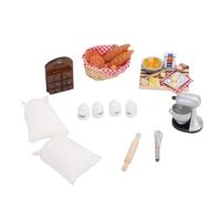 Generic Juego de Accesorios de Cocina en Miniatura para Casa de Muñecas, Mini Cosas Realistas para Hornear en Casa de Muñecas, Muebles a Escala 1:12 para Aficionados, Plástico + Algodón + Material