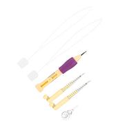 Generic Juego de Agujas Perforadoras para Bordar con Bolígrafo Perforador de Agarre Cómodo para Proyectos de Manualidades DIY - 1 Bolígrafo para Bordar de 13 Cm con 2 Agujas de Resorte