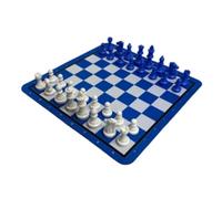 Generic Juego de Ajedrez de Viaje Compacto de 24 Cm con Alfombrilla de Goma para Niños y Adultos, Divertidos Juegos Educativos de Estrategia (#1)
