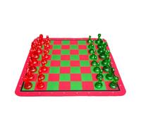 Generic Juego de Ajedrez Educativo con Tapete de Goma para Niños y Adultos, Interacciones Estratégicas de 24 Cm (49mm)