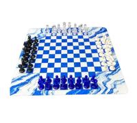 Generic Juego de Ajedrez Juego Familiar Clásico con 64 Piezas para Educación y Diversión Tablero de Goma de 35 Cm (#2)