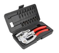 Generic Juego de Alicates Perforadores de Plástico y Hierro de Acero Inoxidable, Kit de Perforación Eléctrica con Ajuste de Profundidad Continuo con 16 Kits de Herramientas, Fácil de Usar y Morder,