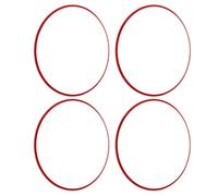 Generic Juego de Anillos Protectores de Llantas de 16 Pulgadas para una Protección Integral y una Apariencia Elegante, Hechos de Aleación de Aluminio, 4 Piezas (Rojo)