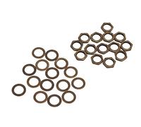 Generic Juego de Arandelas para Tuercas de Enchufe para Guitarra Eléctrica, Rosca M9 con Paso de 0,75 Mm, Fácil de Reemplazar e Instalar, Perfecto para Guitarristas y Bajistas (Bronce)