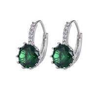 Generic Juego de aretes de plata para mujer, regalos de San Valentín para ella, aretes de plata pequeños para mujer, regalos de cumpleaños 16, 17, 18, 2025, talla única, Metal, Sin piedra preciosa