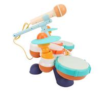 Generic Juego de Batería para Niños de 1 a 3 Años, Juguetes Multifuncionales para Instrumentos Musicales para Bebés con Luz, Ritmo Manual, Instrumento Clave y Tambor de Jazz para Niños de 1 Año y
