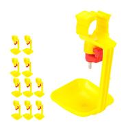 Generic Juego de Bebedero Automático para Aves de Corral, 10 Uds., Vasos Colgantes de una Pieza para Gallinero, Suministros de Agua de Plástico de 5,1x3,1x2,8 Pulgadas