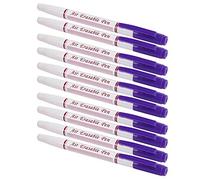 Generic Juego de Bolígrafos Borrables con Agua, 10 Uds., Herramientas de Marcador de Tela de Doble Cabeza para Sastrería, Manualidades y Costura, Diseño de Plástico y Fibra de 6 Pulgadas (PURPLE)