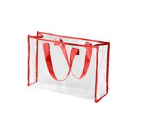 Generic Juego de bolsos para mujer rojo bolso de baño, bolsa de cosméticos, multifuncional, transparente, gran capacidad, bolsa de playa con bolsillos para hombre, rojo, Talla única, b0VqREnNN
