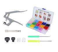Generic Juego de Botones de Costura con Cierre a Presión, Herramienta de Prensa de Colores Vivos para Accesorios de Ropa, Resina/hierro, 150 Piezas para Proyectos de Costura DIY