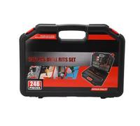 Generic Juego de Brocas de 246 Piezas Kit de Brocas de Tornillo Combinadas Multifuncionales para Mejoras del Hogar de Acero Tratado Térmicamente con Caja de Almacenamiento de Plástico para Madera