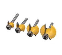 Generic Juego de Brocas para Enrutador de Bordes de Fresado de Carpintería Precisa para un Trabajo Eficiente, Material de Aleación, 4 Brocas para Enrutador Ranurado de 1/2 "-1/8" para Carpinteros