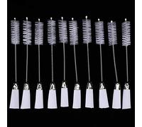 Generic Juego de Cepillos de Limpieza Duraderos de Nailon y Acero Inoxidable, 10 Piezas, de Doble Punta para Limpieza de Máquinas de Coser y Teclados, 6,81 Pulgadas