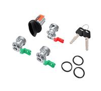 Generic Juego de Cilindro de Cerradura de Puerta con Interruptor de Encendido con 2 Llaves Aptas para 1998-2007 Kit de Seguridad Completo