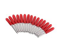 Generic Juego de Cuchillas Cortadoras de Vinilo Estándar de Precisión de 45° con Tapas Rojas para Trazadores de Corte, 15 Piezas para Aficionados