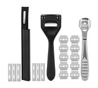 Generic Juego de Cuchillos para Esquivar, Herramienta para Cortar Cuero Fácil de Usar con Cuchillas Reemplazables, Adecuado para Entusiastas del Bricolaje, 3 Juegos, Afilador Negro