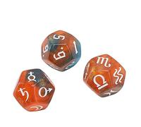 Generic Juego de Dados Astrológicos con Purpurina, Dados de Runa de 12 Lados, Fáciles de Leer para Juguetes de Juegos de Mesa, 3 uds. (Estilo 2)