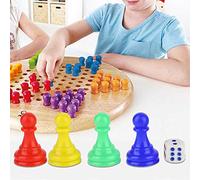 Generic Juego de Dados de Ajedrez de Peón Colorido de Plástico, Exquisitas Piezas de Juego de Mesa para Interiores y Exteriores para Todas Las Edades