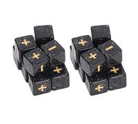 Generic Juego de Dados de Enseñanza Símbolos Grabados Duraderos 16mm Cálculo Matemático Signos Más Menos 20 Piezas para Suministros de Aula (Black)