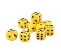 Generic Juego de Dados de Esquinas Redondas de 6 Caras de Plástico Duradero de 30 Piezas de 16 Mm para Juegos de Mesa, Livianos y Portátiles para Lecciones de Matemáticas y Noches de Juegos,