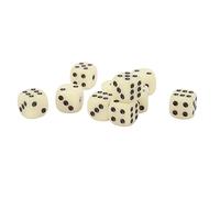 Generic Juego de Dados de Esquinas Redondas de 6 Caras de Plástico Duradero de 30 Piezas de 16 Mm para Juegos de Mesa, Livianos y Portátiles para Lecciones de Matemáticas y Noches de Juegos,