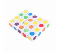 Generic Juego de Dados de Puntos de Color en ángulo Recto de 20 Piezas, Dados de Enseñanza de 6 Colores para Reconocimiento de Colores y Juegos de Mesa