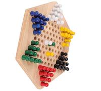 Generic Juego de Damas Chinas de Madera para Niños, Juego Clásico Colorido Ecológico Que Mejora la Concentración