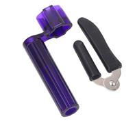 Generic Juego de Enrollador y Cortador de Cuerdas de Guitarra, Herramienta de Encordado Esencial para Guitarra, bajo, Mandolina, Ukelele, Plástico y Metal Duraderos, 2 Unidades (I12 Negro Morado)