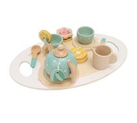 Generic Juego de Fiesta de té de Madera, Juguete para Juego de Simulación, Divertido, Interactivo, Mejora Las Habilidades de Comunicación Lingüística para Niños Mayores de 36 Mese