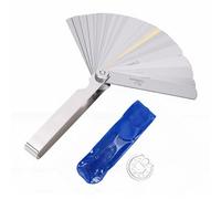 Generic Juego de Galgas de Espesores de 32 Hojas, Calibre de Separación Métrico e Imperial de Doble Marca de Acero Inoxidable, Herramienta Plegable de 0,04 a 0,88 Mm para Mecánica de