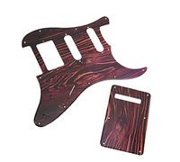 Generic Juego de Golpeador de Guitarra, Kit de Placa Trasera Protectora para con Diseño de 8 Orificios y Blindaje de Lámina de Aluminio para/México Standard Players