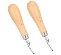 Generic Juego de Herramientas para Tallar Sellos de Goma, Cuchillo de Corte de Linóleo de Artesanía Fina, 2 Juegos de Cuchillos de Grabado para Profesionales, Acero Inoxidable de Alta Dureza + Madera