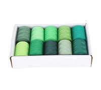 Generic Juego de Hilo de Coser Verde, 10 Rollos Duraderos para el Hogar, Caja de Almacenamiento para Máquina de Bricolaje, Accesorios de Costura