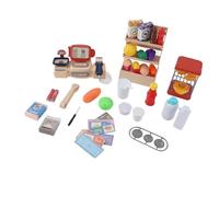 Generic Juego de Juguetes de Caja Registradora Multifuncional con Diseño y Detalles Realistas, Juego de Caja Registradora para Niños con Juguetes Grandes para Refrigerios, de 42 Piezas para Juegos