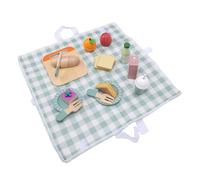 Generic Juego de Juguetes de Picnic de Madera para Niños, Diversión Educativa, Desarrollo de Habilidades Motoras Finas, Juguetes de Cocina para Niñas y Niños, Material Madera de Pino