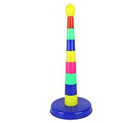 Generic Juego de Lanzamiento de Anillos Coloridos, Juguetes Interactivos Grandes para e Hijos, Actividades Navideñas en Interiores con 9 Pilares, 8 Anillos y Base de 45 Cm de Alto (Anillo de Juguete)