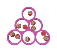 Generic - Juego de lanzamiento de piscina, boya de natación de espuma con 10 bolas de lanzamiento, juguete de piscina para actividades acuáticas de fiesta, entretenimiento, rosa roja