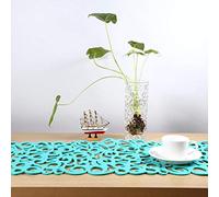 Generic Juego de Manteles Individuales de Fieltro con Diseño Floral para Decoración del Hogar, Mantel Resistente Al Calor para Mesa de Comedor, Reunión Familiar, Forma Rectangular de 7 Colores,