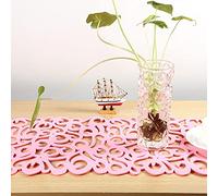 Generic Juego de Manteles Individuales de Fieltro con Diseño Floral para Decoración del Hogar, Mantel Resistente Al Calor para Mesa de Comedor, Reunión Familiar, Forma Rectangular de 7 Colores,