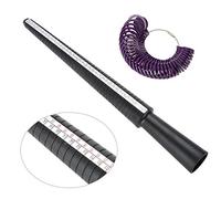 Generic Juego de Medidores de Dedo con Mandril de Anillo para Medición Precisa para Fabricación de Joyas Tamaños EE. UU. HK Juego de Herramientas de Joyería para Anillos Anchos Plástico Colorido 26