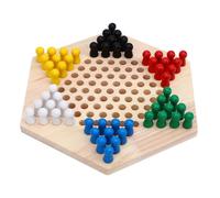 Generic - Juego de mesa de ajedrez de madera de calidad superior, 6 estacas de color, juego de entrenamiento de lógica educativa para adultos y niños, viajes