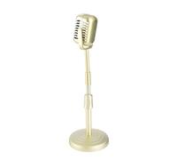 Generic Juego de Micrófono Vintage Antiguo Duradero Estilo Retro Micrófono para Fotografía, Soporte de Vintage de Plástico para Estudio, Juego de de Metal Ligero para éxitos de Taquilla de Moda