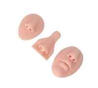 Generic Juego de Modelos de Nariz de Silicona Suave, Nariz de Práctica 3D Flexible para Procedimientos Cosméticos y de Perforación, 3 Piezas (Piel clara)