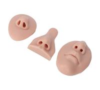 Generic Juego de Modelos de Nariz de Silicona Suave, Nariz de Práctica 3D Flexible para Procedimientos Cosméticos y de Perforación, 3 Piezas (Color de piel medio)
