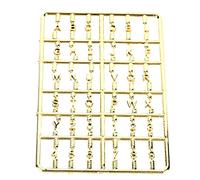 Generic Juego de Números de Letras de Casa de Muñecas de Plástico 1/12 para Aprendizaje y Decoración de Palabras, Accesorio Casas de Muñecas 1/12 (Gold)