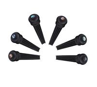 Generic Juego de Pasadores de Puente Decorados en ébano para Guitarra Folclórica Acústica, Mejora del Sonido para Guitarristas Aficionados y Profesionales, 6 uds.