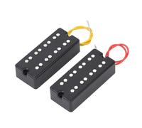 Generic Juego de Pastillas para bajo Eléctrico de Doble Bobina con Diseño Ajustable para Tono de Distorsión Gruesa para Actuaciones Públicas Plástico/Cobre/Imanes Negro